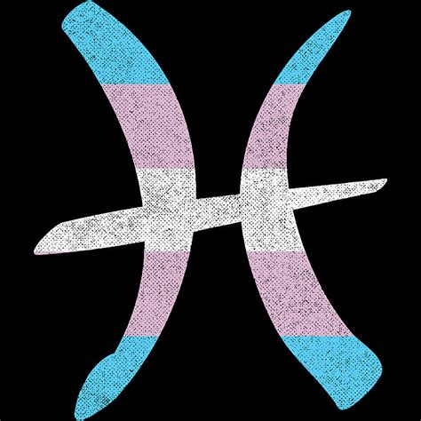 Transgender Pride Flag Pisces Zodiac Sign Digital Art By Patrick Hiller