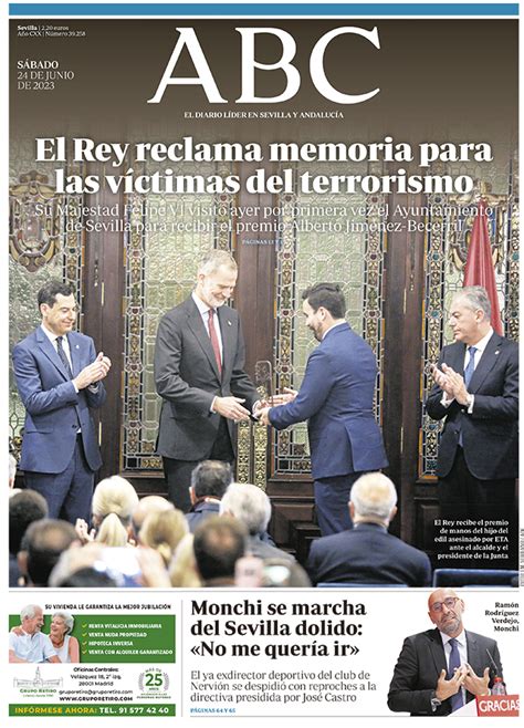 ABC de Sevilla on Twitter Buenos días Esta es la portada de ABC de