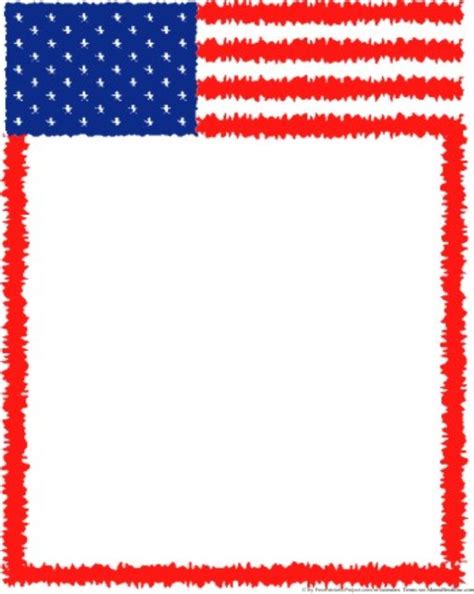 American Flag Page Border