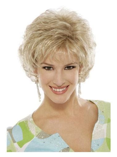 Blonde Curly Wig Blonde Curly Wig With Capless Short Length Classic Cut