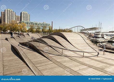 The Toronto Waterfront Wavedecks Canada Editorial Stock Photo Image