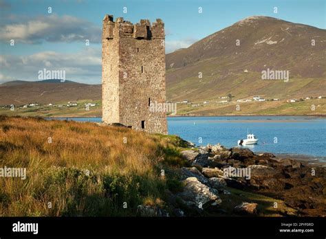 Grace O Malley's castle on Achill island on the Wild Atlantic Way in ...