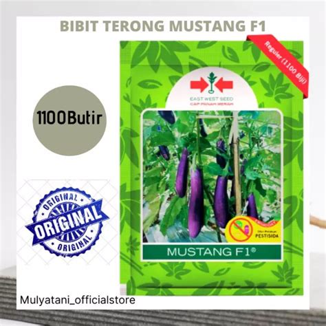 Bibit Benih Unggul Terong Ungu Mustang F Isi Butir Original Cap