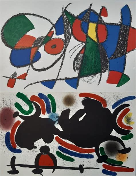 Joan Miro Litografia Original Iv Y Viii Catawiki