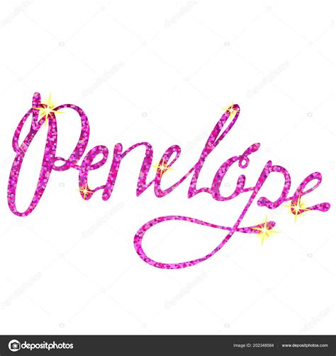 Penelope Name Lettering Tinsels Stock Vector By Marishayu