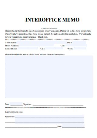 Free Interoffice Memo Samples Word Pdf