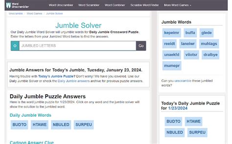 Jumble Word Answer Today Online | cityofclovis.org