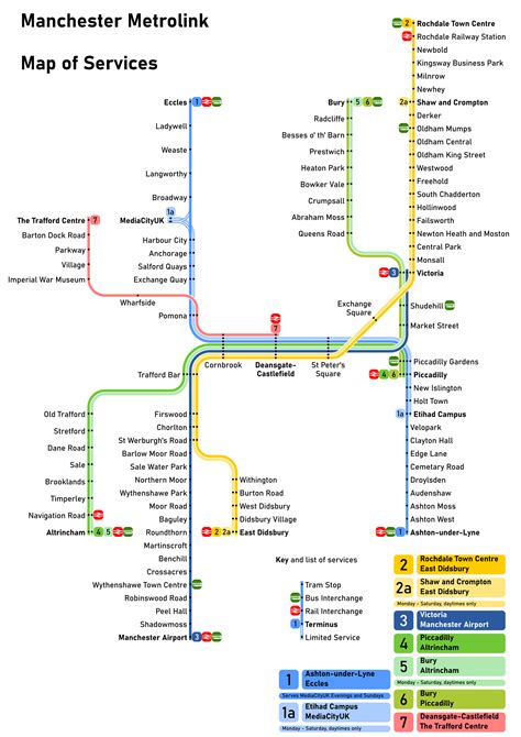 Manchester Metrolink Map Service Patterns As Of 2023 R TransitDiagrams