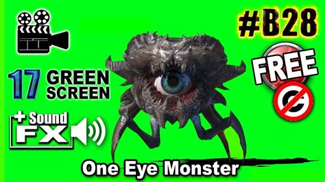 One Eye Monster Green Screen 3d Youtube