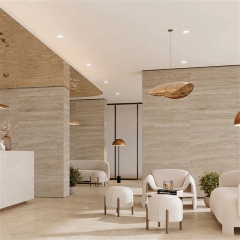 Tau Porcelanato Travertino Almond Mate 60X120 Elephant