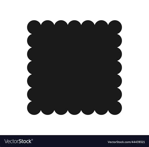 Square Scalloped Frame Edge Rectangle Royalty Free Vector