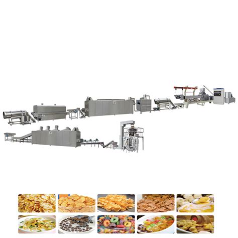 Automatic Puffed Corn Snack Extrusion Breakfast Cereal Making Machine