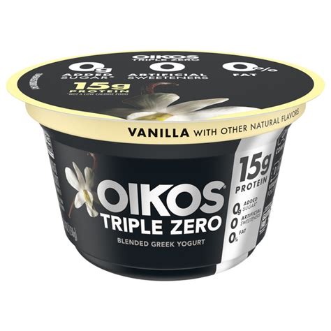 Save On Oikos Triple Zero 15g Protein Non Fat Vanilla Blended Greek