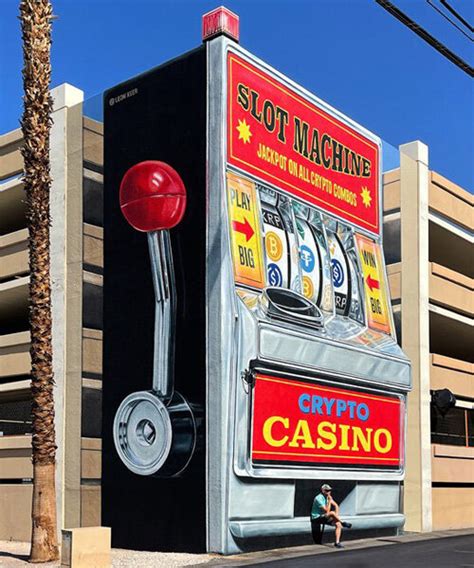 Leon Keer S D Mural Paints Retro Crypto Slot Machine In Las Vegas