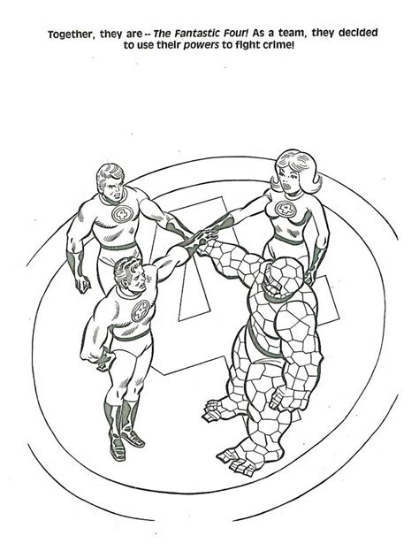 Fantastic Four Coloring Book 1983 Pdf Diile Etsy