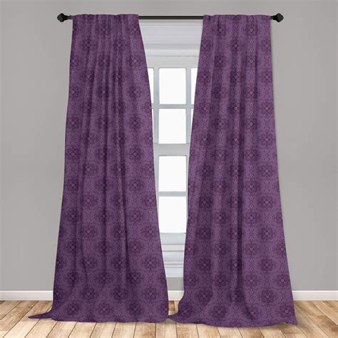 Amazon Lunarable Purple Curtains Monochrome Boho Illustration