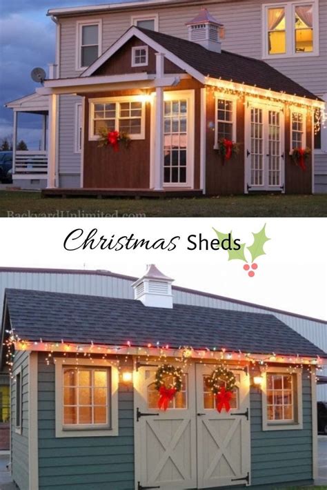 Festive Christmas Sheds | Shed, Shed decor, Backyard