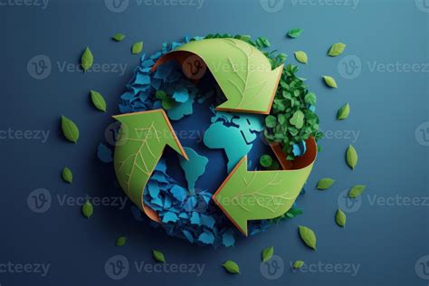 Recycle symbol with eco friendly earth background. 23146328 Stock Photo ...