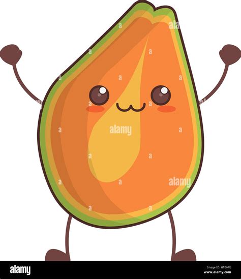 Imagen De Frutos De Papaya Kawaii Imagen Vector De Stock Alamy