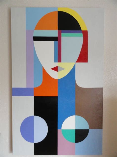 Custom Paintings Etsy In Geometric Art Cubism Art Art