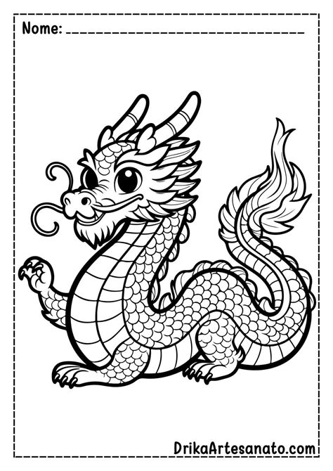 Desenho De Um Dragao - Desenho De Dragao Facil Para Colorir