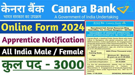 Canara Bank Recruitment Apprentice Notification Pdf Vacancy