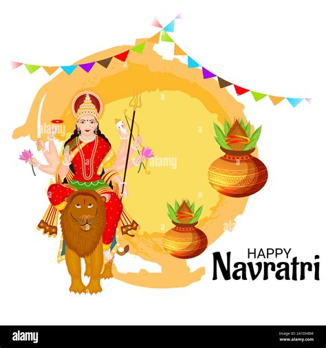 Vector Illustration Of Happy Navratri Celebration Abstract Background