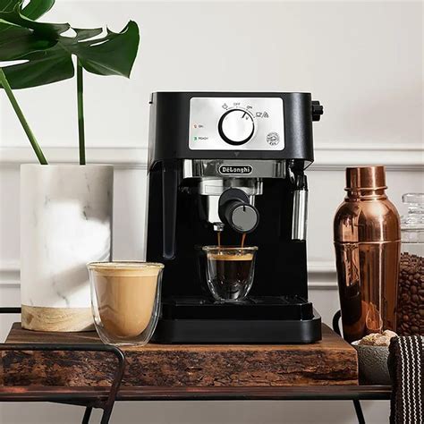 De Longhi Stilosa 15 Bar Pump Espresso Machine In Black And Stainless