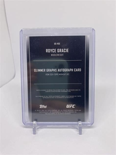 Topps Midnight Ufc Royce Gracie Glimmer Graphs Auto C Ebay