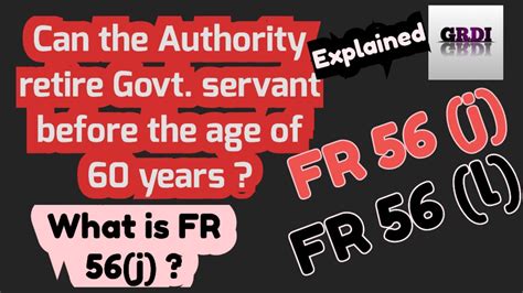 FR 56 J Can The Government Servant Remove From The Office Before Age