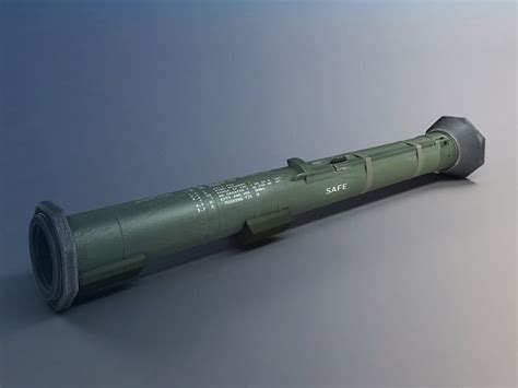 Bazooka military missile 3D model | CGTrader