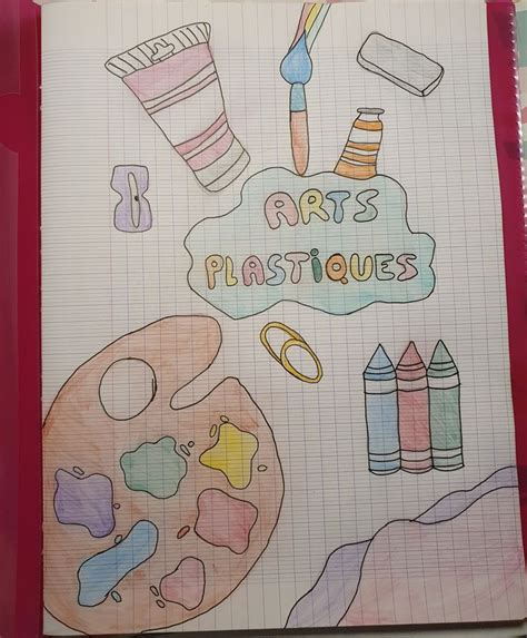 A Notebook With Art Supplies On It And The Words Art S Plastiques