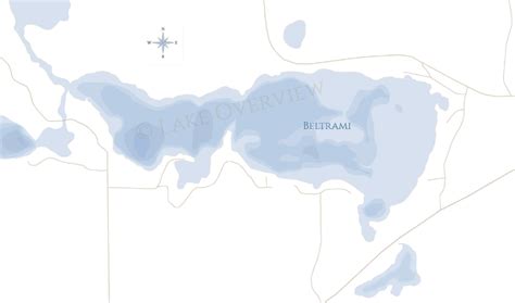 Beltrami Lake Map Etsy