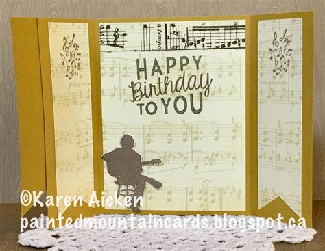 Painted Mountain Cards: C4C 383 Music Birthday Card