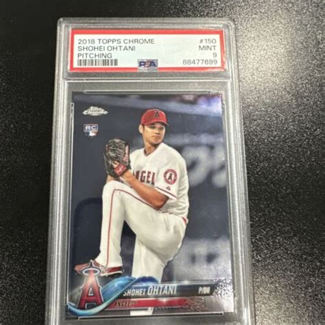 Topps Chrome Shohei Ohtani Rc Rookie Pitching Psa Ebay