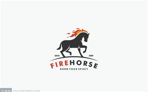 Fire Horse Logo Template #122555 - TemplateMonster