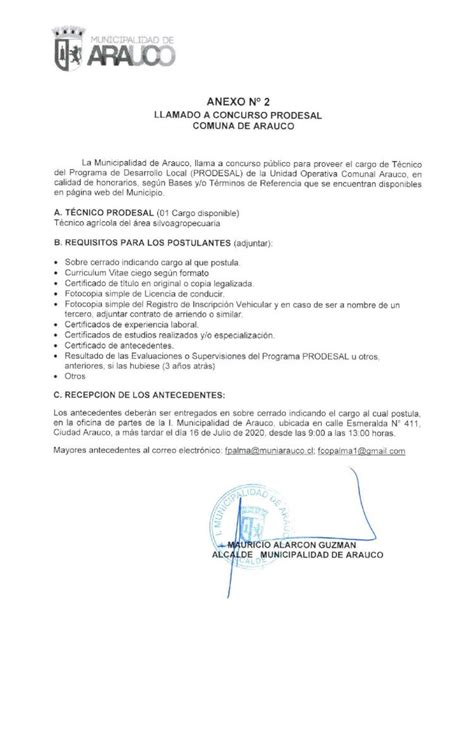 Pdf Arauco Ilustre Municipalidad De Arauco Comuna De Arauco La