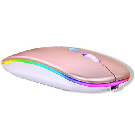 Ripley Mouse Dual Inal Mbrico Rosado Recargable Bluetooth Usb G