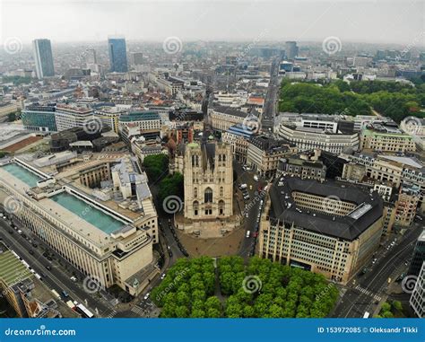 Amazing View From Above The Capital Of Belgium Great Brussels Very