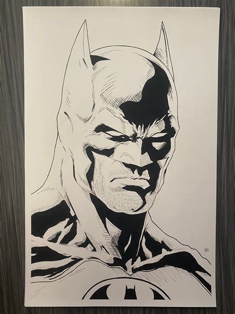 Batman Black And White Drawing