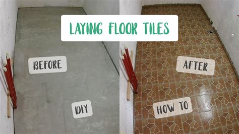 How To Lay Floor Tiles By Yourself Youtube