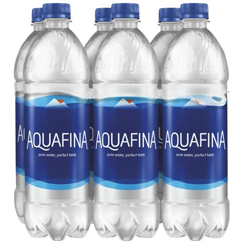 Aquafina Purified Drinking Water 24 Fl Oz 6 Pack Plastic Bottles