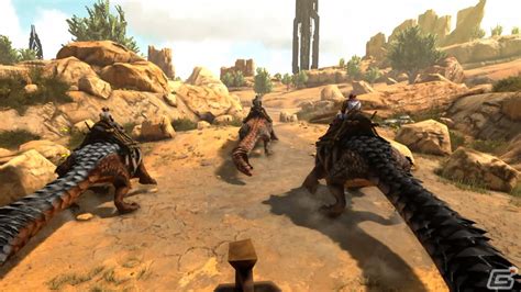 Switch版「ark：survival Evolved」砂漠と荒野が舞台となるdlc「ark：scorched Earth」のゲーム画面が