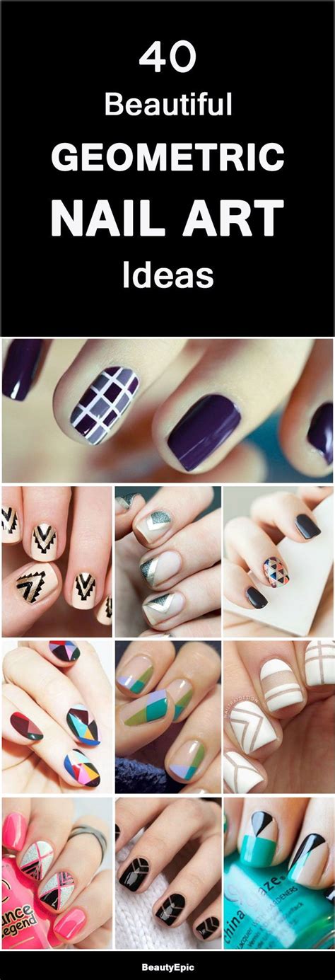 40 Beautiful Geometric Nail Art Ideas You Ll Love Geometric Nail