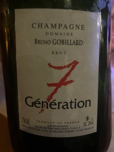 Domaine Bruno Gobillard Generation 7 Brut Champagne Vivino France