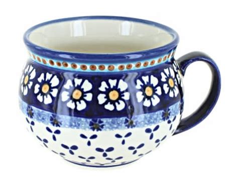 Blue Rose Polish Pottery Country Blue Daisy Large Bell Shaped Soup Mug 1 Pick ‘n Save