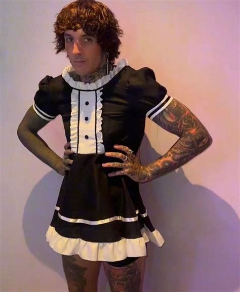 Maid Outfit Maid Dress Oliver Sykes Tattoos Music Rock Foreign