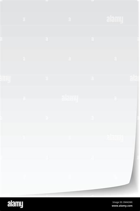 Blank Paper With Page Curl Stock Vector Image Art Alamy