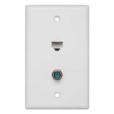 Cat F Connector Wallplate Ghz Port Gang White Allen Tel