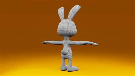 3d Stylized Cartoon Anthropomorphic Rabbit 3d Model Turbosquid 2204492